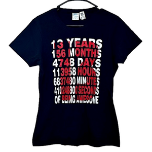 PORT & COMPANY Black ”13 Years Old” T-Shirt